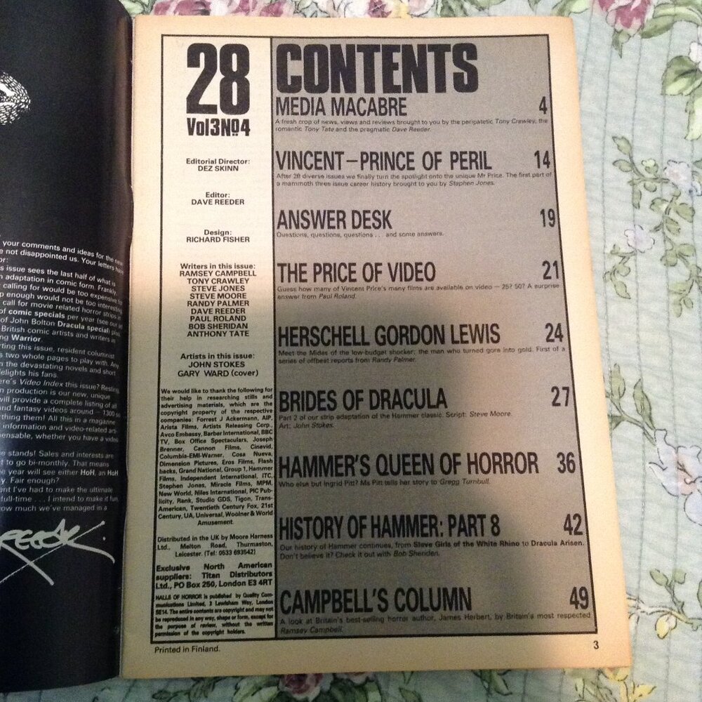 ORIGINAL Lot of 2 Halls of Horror 1983-1984 British Pulp Magazines - Picture 6 of 7